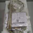 Battery Operated Crystal Wall Sconces Set of 2, Gold Wireless Wall Sconce with USB Rechargeable LED Light Bulbs 12 Colors Dimmable Crystal Wall Lamp with Remote for Bedroom Living Room, Bulbs Included