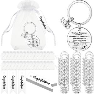 Kigeli 30 Pcs Graduation Gift Keychain Bulk Class of 2024 Congratulation Inspirational Gift for College High School Congrats ( Bible )