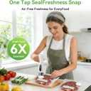 Handheld Vacuum Sealer (Food Storage):Compact Vacuum Sealer Food, 80kPa Suction, 1800 mAh Battery, 30 Reusable Sous Vide Bags, Preserve 6X Freshness For Kitchen, BBQ, Travel.