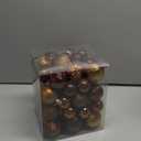 64 Pcs Neutral Brown Christmas Ball Ornaments Glitter Matte Brown Xmas Bulbs Ornaments 1.6/1.97/2.4 Inch Rustic Xmas Baubles Assorted Size Modern Christmas Decoration for Tree Home Indoor Decor