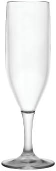 FLUTE CHAMPAGNE GLASS 6 oz. PC CLEAR- 50 pieces