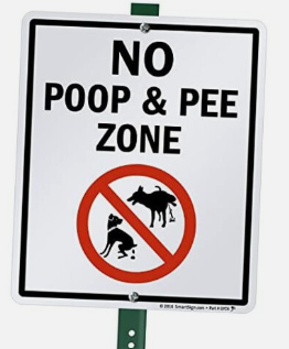 No Poop Pee Zone Warning Sign, No Dog Poop Security Metal Signs for Home Busines Outdoor Indoor Road Yard Garage Street Wall Caution Decor