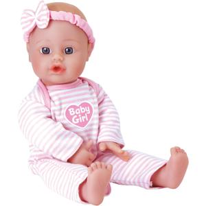 Adora Sweet Baby - 11 Soft & Cuddly Baby Doll, Realistic Features, Gentle Scent, Machine Washable, Lightweight & Easy to Hold | Adorable Playmate (Baby Girl) (Pink/ White Stripes)