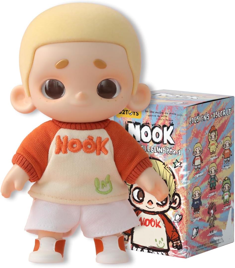 52TOYS Nook Plush Doll Vinyl Doll Blind Box Collectible Toy- 5.91inch Action Figure with Soft Touch, Movable Joints, Perfect for Home Decor & Gifts