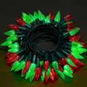 WBao Battery Operated Christmas Lights 60 LED 20ft, C6 Christmas String Lights with 8 Modes, Timer, Waterproof Design for Indoor Outdoor Trees, Wreaths, Fence, Stairs Xmas Decorations, Red Green