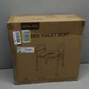 HOMLAND Raised Toilet Seat with Handles, 500lb Toilet Seat Riser for Seniors with Bedpan, Adjustable Height & Width, Handicap Elevated Toilet Seat for Elderly, Bedside, Fit Any Toilet (Grey)