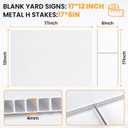 10 Pack Yard Signs with Metal Stakes, Custom Yard 17 x 12 Inches, Corrugated Plastic Board for Sale Sign Outdoor, Rent, Guidepost, Garage Sale Signs, Birthday Party