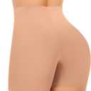 Werena Seamless Shaping Boyshorts Panties for Women Slip Shorts Under Dress Shapewear Shorts (Beige, L)