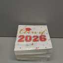 Class of 2026 Graduation Napkins, 3-Ply Disposable Congrats Grad Paper Napkins for Dinner and Cocktail Party Decorations, School and College, 6.5-Inch Square (200, Red)