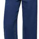 GRAPENT Wide Leg Jeans for Women Trendy High Waisted Loose Straight Leg Stretchy Retro Denim Pants with Pouch Pockets (Blue, S)