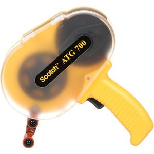 3M Scotch ATG 700 Adhesive Applicator, 1/2 in and 3/4 in wide rolls, Yellow