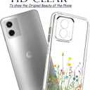 Unov Case for Moto G 5G 2023, Flower Bouquet | Crystal Clear, Anti-Slip Embossed Pattern, Shockproof Slim Protective, Anti-Yellowing TPU