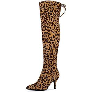 Allegra K Women's Stiletto Heels Thigh High Over the Knee High Boots Size 39