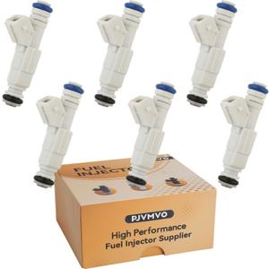 0280155962 OE 6 Cyl 4.0L Fuel Injectors,Compatible with/Ford 4.0 Explorer Ranger 1999-2000,Compatible with/Mazda B4000 1998-2001 |4 Holes| |Set of 6|