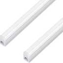 2FT LED Shop Light, 10W 1000lm Super Bright 6500K, Linkable T5 LED Fixture and Under Cabinet Lights for Kitchen, Corded Electric with Built-in ON/Off Switch (2 Pack)
