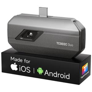TOPDON TC002C Duo Thermal Camera, Compatible with Any USB-C iPhone, iPad & Android Device, 512 x 384 Super Resolution, 256 x 192 IR Resolution Thermal Imager, -4F~1022F Temp Range (Grey)