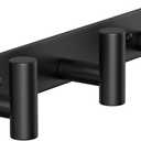 Wall Mounted Coat Rack-3 Hooks, Heavy Duty Stainless Steel Wall Hooks for Towel Coat Bag, Hat Rack Coat Hanger Coat Hooks Towel Racks for Bathroom Entryway Kitchen Hotel Office (Black, 1 Pack)