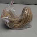 Helunsi 32.8ft Cloth Covered Lamp Cord, 18 AWG 2 Conductor Hemp Rope Vintage Electrical Cord Braided Electrical Wire, 18 Gauge Round Rayon Fabric Wire for DIY Antique Industrial Lighting Project