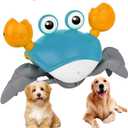 Crawling Crab Dog Toys with Obstacle Avoidance Sensor & Music Sounds, Lights for Dogs, Dancing Crab Toys Gifts for Puppy Small Medium (Green)