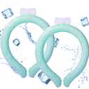 Reusable Cooling Neck Wrap for Hot Weather, Neck Cooling Tube, Adjustable Cold Therapy Wrap for Outdoor Sports, Golf, Gardening, Transparent PVC with 6Hrs Cooling, Adult & Youth (Green)