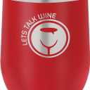 Personalized Tumbler 12 ounce Stemless with Lid, Your Logo Engraved in USA Customized Cups, Stainless Steel Vacuum Insulated Coffee Mugs, 16 Colors (Red)