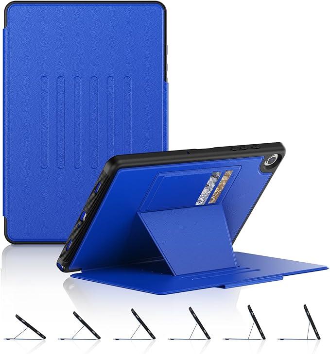 BLOSOMEET Case for Samsung Galaxy Tab A9 Plus 11 inch SM-X210/X216/X218 2023, Auto Sleep/Wake Case for Galaxy Tablet A9+ with Magnetic Stand,Card Slot,Blue