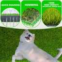 Reusable Dog Loo System with Artificial Grass Turf&Pee Pads&Tray, for Puppy Potty Training is Portable&Easy to Clean,35x23in Large Dog Litter Box Toilet for Indoor/Outdoor use