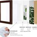 Egofine 5x7 Picture Frames Made of Solid Wood with Plexiglass, Display Pictures 3.5x5/4x6 with Mat or 5x7 Without Mat Set of 4 for Tabletop and Wall Mounting, Walnut Color