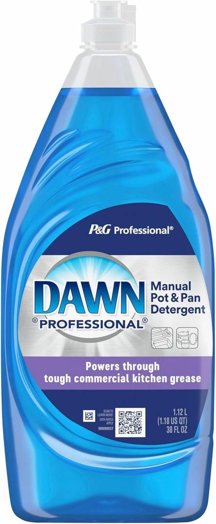 Dawn Professional Heavy Duty Manual Pot and Pan Dish Soap Detergent Original, 38 Fluid Ounces