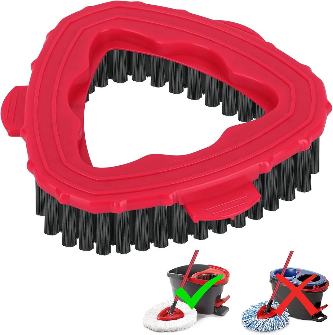 5 x Spin Mop Scrub Brush Head for O Ceda EasyWring 1-Tank System  Hard Bristle Brush Scrub Attachment for oceda Scrubber mop Head for Bathroom, Kitchen, Pool, Glass, and Tile Walls - 1 Pack