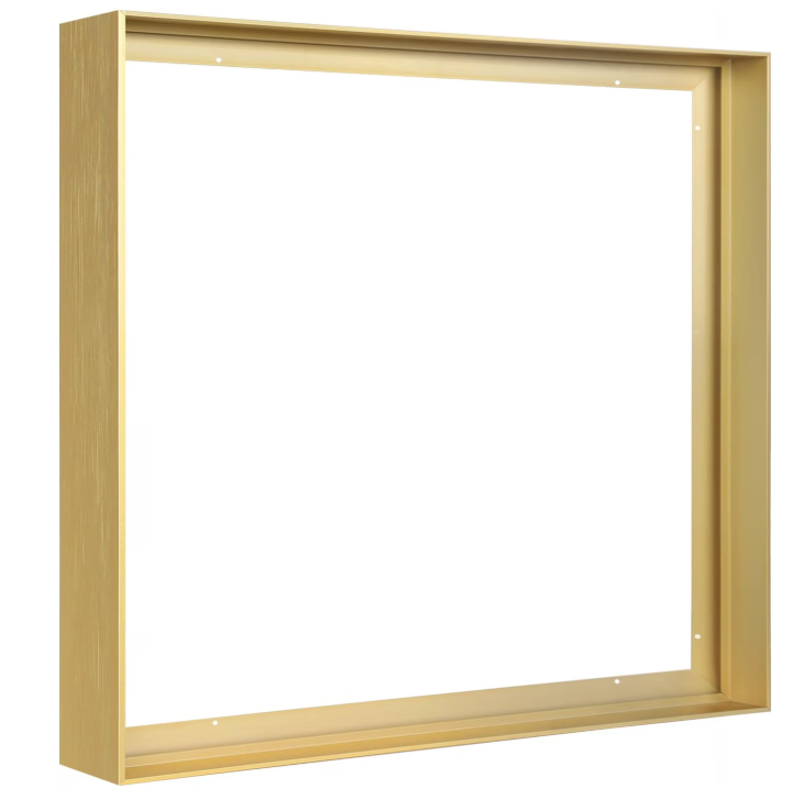 Floater Frame for 36x36 Canvas Paintings, DIY Metal Floating Frame with 1.5” Deep for Artists Designers Landscape Portrait Artwork, Modern Home Office Wall Decor (Gold)