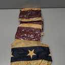 4 Pack 4th of July Bunting Flags USA Half Fan Banner Primitive Tea Stained Flag Patriotic Bunting American Pleated Fan Flag for Independence Day Decorations, 1.5 x 3 Feet
