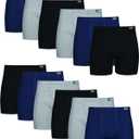 Hanes Men's Underwear Boxer Briefs Pack, Cotton ComfortSoft Boxer Brief for Men, Moisture-Wicking Breathable, Multipack (Large, Assorted - 12 Pack)