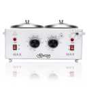 Double Wax Warmer Professional Electric Wax Heater Machine for Hair Removal, Dual Waxing Pot Paraffin Facial Skin Body SPA Salon Equipment with Adjustable Temperature Set