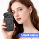 3 x for iPhone 17 Pro Max Case: [Cute Wave Frame][Fit for MagSafe] Military Drop Shockproof Protection, Camera Protective Glossy Slim Magnetic Wavy Phone Cover for Women Girls 6.9'', Clear/Black