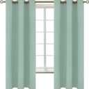 BGment Blackout Curtains - Grommet Thermal Insulated Room Darkening Bedroom and Living Room Curtains, Set of 2 Panels (42 x 63 Inch, Frosty Green)