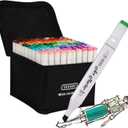 YASNAY Alcohol Markers, 100 Colors Dual Tip Art Marker, Drawing Markers, Coloring Marker for Sketching Adult Coloring