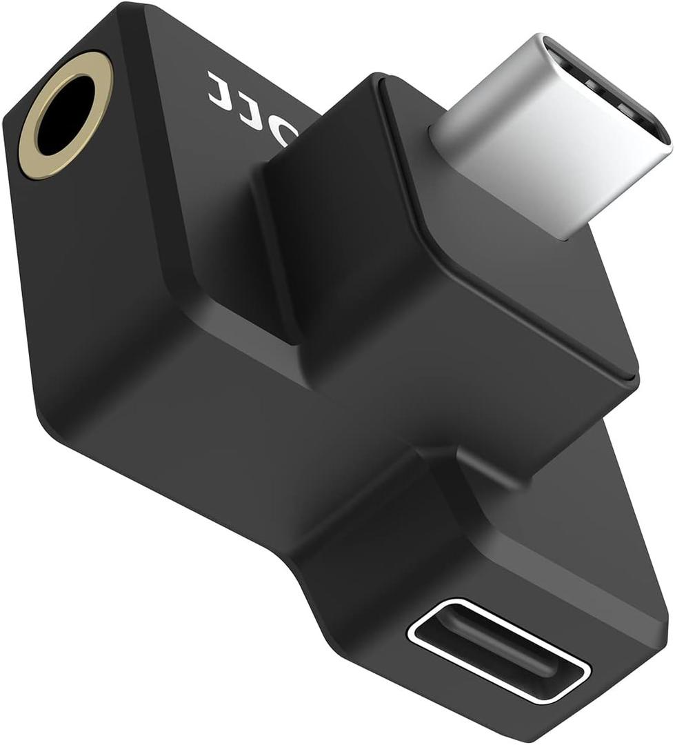 3.5mm Audio Mic & USB-C Adapter Accessories for DJI Osmo Action 1 Camera (Only) with 3.5mm Microphones Jack & USB-C Connector