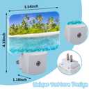 AKKAVNIA Night Light Subtropical Isle Plug-in Wall LED Night Lamp with Dusk-to-Dawn Smart Sensor Lamp for Adult Bedroom Living Room Hallway Kitchen