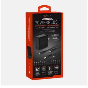 Helix 65W Universal USB-C Laptop Charger Power Adapter (ETHNBC65U) Black