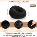 Realspring 6 9 12 Pcs Inflatable Bean Bag Chairs for Adults with Electric Air Pump, Blow up Couch Folding Portable Inflatable Couch Lazy Sofa for Outdoor Movie Night Camping(Black,12 Pcs), 38.5 x 21.6 x 11 inches