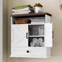 Amazon.com: Bathroom Wall Cabinet, Farmhouse Wall Mounted Medicine Cabinet with Drawer, Barn Doors and Adjustable Shelf, 25"H x 23.6"W x 9"D White Over Toilet Storage Cabinet for Kitchen, Laundry Room, Entryway : Home & Kitchen