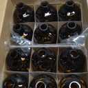 Vivaplex, 12, Amber, 16 oz Glass Bottles, with Lids