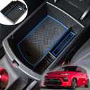 TACORBO Center Console Organizer Compatible with KIA Soul 2020 2021 2022 2023 2024 2025 Accessories Armrest Glove Box Secondary Storage, ABS Materials Insert Tray,Blue