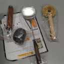 WANGYUANJI Cast Iron Wok Pan with Lid, 10.2 Inch Small Flat Bottom Stir Fry Skillet, Uncoated Traditional Chinese Iron Pot for 12 People, Compatible with Induction & Gas Stoves