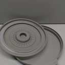 EZMO 2 in 1 Collapsible Microwave Splatter Cover for food, with Tray & Handles - Vented Silicone Splatter Guard Lid - Vegetable Fruit Colander - BPA-Free Kitchen Gadget for Meal Prep  10.7 inch