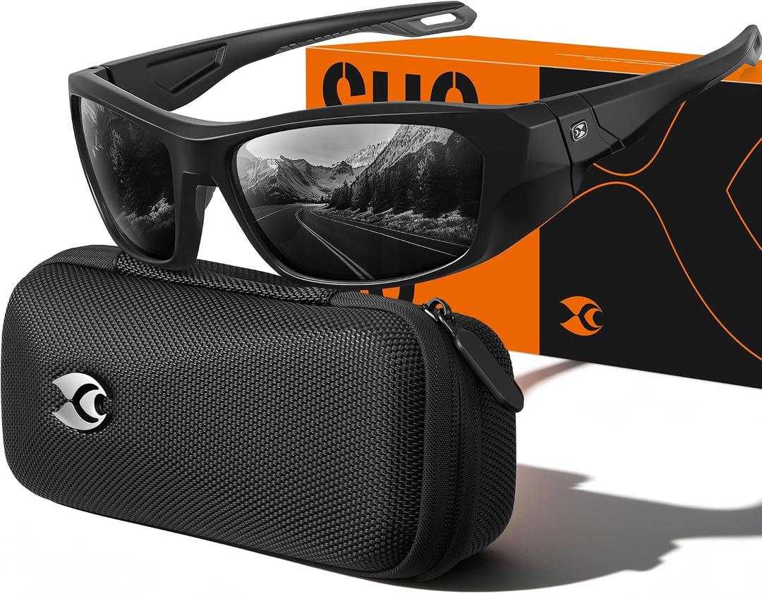 suoso Sports Polarized Sunglasses for Men & Women UV400 Protection Wrap Around Sun glasses for Fishing, Driving & Cycling