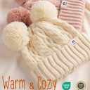 FURTALK Toddler Winter Hat Pom Pom Beanie Knitted Warm Hats for Baby Kids Boys Girls