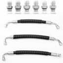 High Pressure Oil Pump (HPOP) Hoses & Crossover Line Kit - Dual Braided Steel Replacement for 1999-2003 Ford 7.3L Powerstroke (F-250/F-350/F-450/F-550 Super Duty, Excursion)