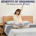 Grounding Sheets 27 * 52 inch, Conductivity Grounding Sheets with Grounding Cord, Grounding Sheets for Earth with Silver Fiber with Cotton, Gray